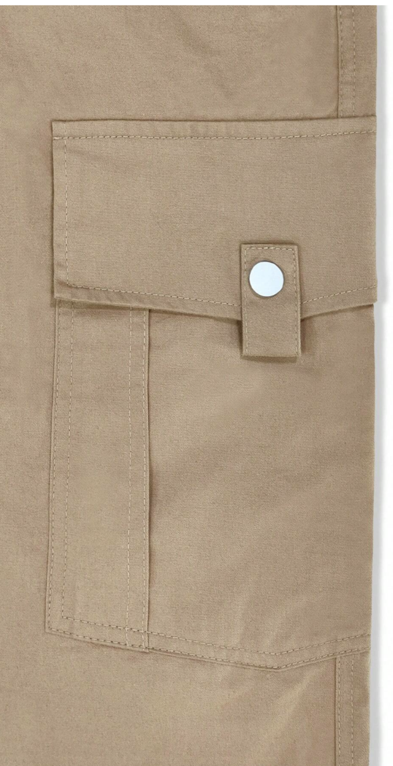 Joey Khaki Flap Pocket Cargo Pants - Image 3